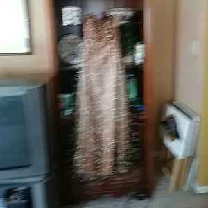 Silk and Lace embroidery evening gown